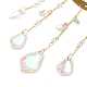 décorations pendantes en cristal de quartz et en laiton(HJEW-M007-02A-G)-4