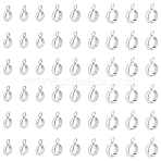 60Pcs 3 Styles 304 Stainless Steel Tube Bails, Loop Bails, Ring, Stainless Steel Color, 9~11x6~8x2.5mm, Hole: 1.5~2mm, Inner Diameter: 4~6mm, 20pcs/style(STAS-LP0001-94)