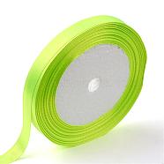Single Face Satin Ribbon, Polyester Ribbon, Green Yellow, 1 inch(25mm) wide, 25yards/roll(22.86m/roll), 5rolls/group, 125yards/group(114.3m/group)(RC25mmY057)
