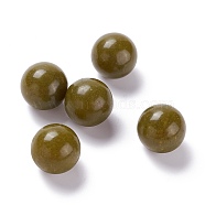 Natural TaiWan Jade Beads, No Hole/Undrilled, for Wire Wrapped Pendant Making, Round, 20mm(G-D456-04)