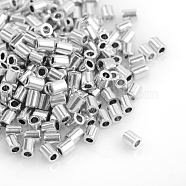 TOHO Japanese Seed Beads, Glass Bugle Beads, Round Hole, (8701), 2x1.7~1.8mm, Hole: 1mm, about 6650pcs/bag, 100g/bag(SEED-Q020-8701)