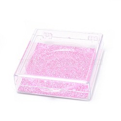 Reusable Plastic False Eyelashes Bottles, Empty Bottles, Pearl Pink, 67x60x20mm(MRMJ-WH0063-43A)