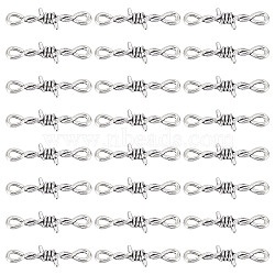 Tibetan Style Alloy Connector Charms, Knot, Antique Silver, 33.5x10x4mm, Hole: 3.5x2mm, 60pcs/box(FIND-SC0003-49)
