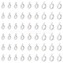 60Pcs 3 Styles 304 Stainless Steel Tube Bails, Loop Bails, Ring, Stainless Steel Color, 9~11x6~8x2.5mm, Hole: 1.5~2mm, Inner Diameter: 4~6mm, 20pcs/style(STAS-LP0001-94)