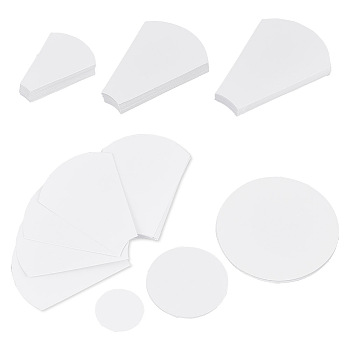 3 Bag 3 Style Paper Quilting Templates, English Paper Piecing, DIY Patchwork Sewing Crafts, Flower, White, 22~73x28~56x0.2mm, 44pcs/bag, 1 bag/style
