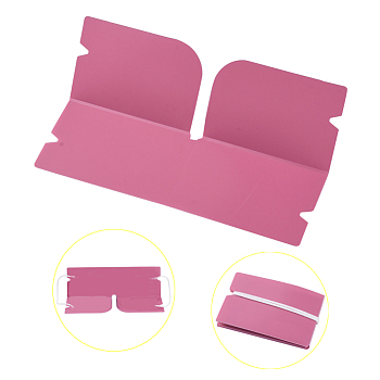 Portable Foldable Plastic Mouth Cover Storage Clip Organizer, for Disposable Mouth Cover, Pink, 190x120x0.3mm