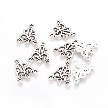 Tibetan Style Alloy Chandelier Components Links, Lead Free & Nickel Free & Cadmium Free, Antique Silver, 19x16x2mm, Hole: 1mm