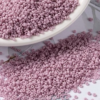 MIYUKI Round Rocailles Beads, Japanese Seed Beads, 15/0, (RR2024) Matte Opaque Dusty Orchid, 1.5mm, Hole: 0.7mm, about 27777pcs/50g