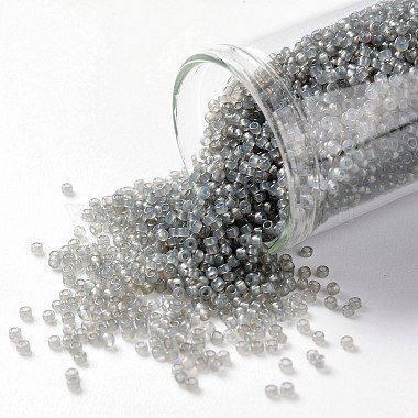 Gray Round Glass Beads