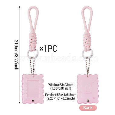 Polyester & Acrylic Photo Frame Keychains(KEYC-TAC0030-11B)-3