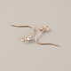 Brass Micro Pave Clear Cubic Zirconia Earring Hooks(KK-WH0047-96RG)-1