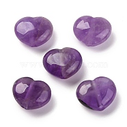 Natural Amethyst Beads, Heart, 8.5x10.5x5mm, Hole: 1mm(G-K369-03D)