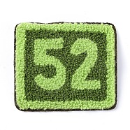 Computerized Embroidery Cloth Sew On Patches, Costume Accessories, Appliques, Num 52, Green, 70x78x3mm(DIY-D031-B03)
