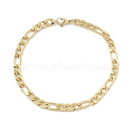 Vacuum Plating 304 Stainless Steel Figaro Chains Bracelet for Men Women, Golden, 9-1/2 inch(24.2cm)(STAS-E001-07G)