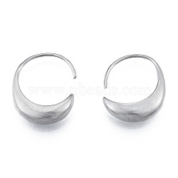 Non-Tarnish 316 Surgical Stainless Steel Oval Hoop Earrings for Men Women, Stainless Steel Color, 24.5x19x5.5mm, Pin: 1mm(EJEW-N052-11)