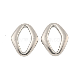 Non-Tarnish 304 Stainless Steel Linking Rings, Horse Eye, Stainless Steel Color, 19.5x15x2.5mm, Inner Diameter: 15x7mm(STAS-A095-03B-P)