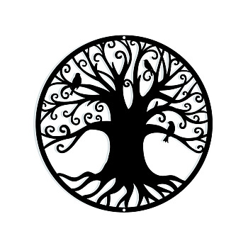 Iron Wall Art Decorations, for Front Porch, Living Room, Kitchen, Matte Style, Tree of Life, 300x1mm