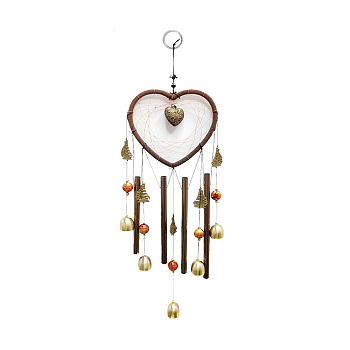 Metal Tube Wind Chimes, Bell Pendant Decorations, with Alloy Charms, Heart, 550~63
0x160~170mm
