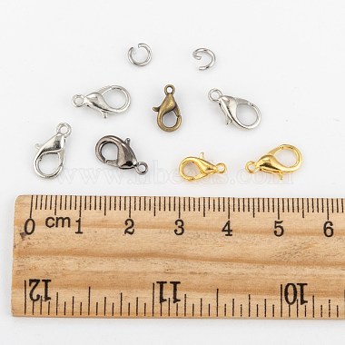 Alloy & Brass Lobster Claw Clasps(FIND-MSMC003-01)-4