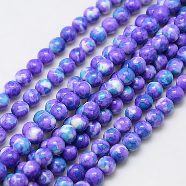 Synthetic Ocean White Jade Beads Strands(G-L019-10mm-M)-2