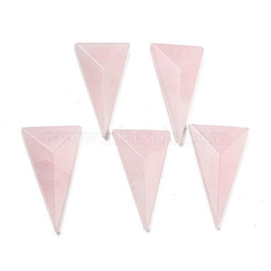 Triangle Rose Quartz Pendants
