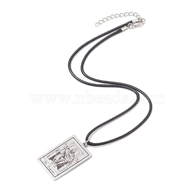 Tarot Card 201 Stainless Steel Pendant Necklaces(NJEW-JN04496)-6
