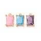 Brass Pave Cubic Zirconia Charms(CU-K002-40G-M)-1