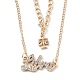 Alloy Double Layered Necklaces(NJEW-B0002-11G)-1