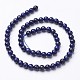 16 pouce de qualité un brin de perles de lapis-lazuli naturel teint rond(G-GSR4mmC123)-4