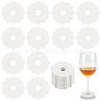 Paper Wine Glass Charms, Blank Goblet Marker, Flat Round, 70x0.5mm, Inner Diameter: 18mm(AJEW-WH0080-13D)