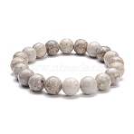 10mm Round Natural Maifanite/Maifan Stone Beads Stretch Bracelet, Reiki Bracelet for Men Women, Beads: 10mm, Inner Diameter: 2-3/8 inch(6cm)(BJEW-JB07088-01)