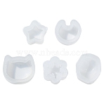 5Pcs 5 Styles Silicone Molds, Resin Casting Molds, For UV Resin, Epoxy Resin Jewelry Making, Mixed Shapes, White, 8~9x7.5~10x5~6mm, Inner Diameter: 6mm, 1pc/style(DIY-YW0016-32)