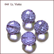 Imitation Austrian Crystal Beads, Grade AAA, Faceted(128 Facets), Round, Lilac, 10mm, Hole: 0.9~1mm(SWAR-F073-10mm-04)
