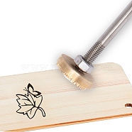 Stamping Embossing Soldering Iron with Stamp, for Cake/Wood, Leaf Pattern, 30mm(AJEW-WH0113-15-21)