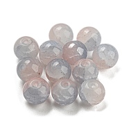 Transparent Spray Painting Crackle Glass Beads, Round, Rosy Brown, 10mm, Hole: 1.6mm, 200pcs/bag(GLAA-L046-01A-21)