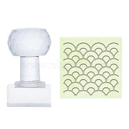 Clear Acrylic Soap Stamps, DIY Soap Molds Supplies, Rectangle with Scale, 60x38x38mm, Pattern: 34x35mm(DIY-WH0438-028)