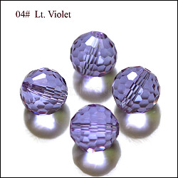 K9 Glass, Imitation Austrian Crystal Beads, Grade AAA, Faceted(128 Facets), Round, Lilac, 10mm, Hole: 0.9~1mm(SWAR-F073-10mm-04)