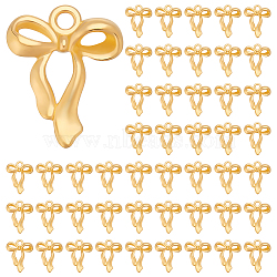 100Pcs Tibetan Style Alloy Pendants, Bowknot Charms, Golden, 22x17.5x4mm, Hole: 2.5mm(FIND-ME0001-02G)