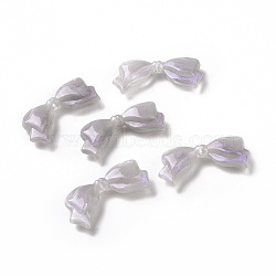 Opaque Acrylic Beads, Glitter Beads, Bowknot, Thistle, 13.5x29x5.5mm, Hole: 1.8mm, about 415pcs/500g(OACR-E014-15C)
