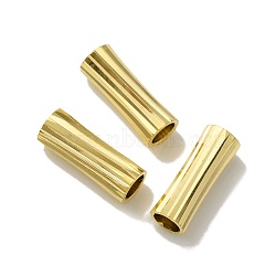 Brass Tube Beads, Lead Free & Cadmium Free, Tube, Real 24K Gold Plated, 11x4mm, Hole: 3mm(KK-O143-43G)