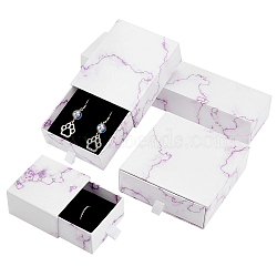 PandaHall Elite 4Pcs 4 Styles Cardboard Paper Necklace Boxes, Gift Packaging Boxes, Lilac, 1pc/style(CON-PH0002-34B)