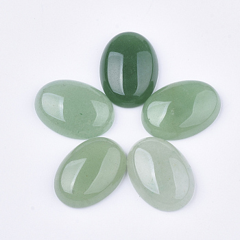 Natural Green Aventurine Cabochons, Oval, 24~26x17~19x6~7mm