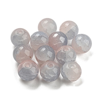 Transparent Spray Painting Crackle Glass Beads, Round, Rosy Brown, 10mm, Hole: 1.6mm, 200pcs/bag