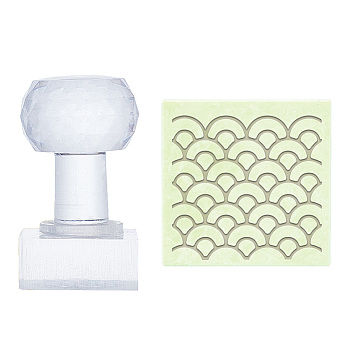 Clear Acrylic Soap Stamps, DIY Soap Molds Supplies, Rectangle with Scale, 60x38x38mm, Pattern: 34x35mm