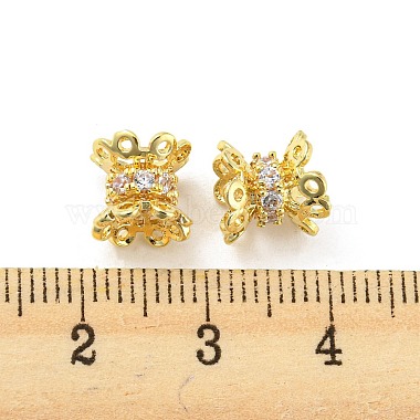 Brass Micro Pave Cubic Zirconia Spacer Beads(KK-H452-15G)-3
