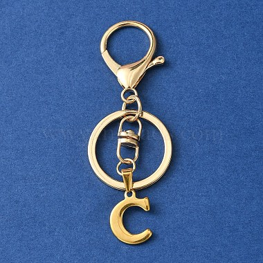 Letter C Stainless Steel Keychain