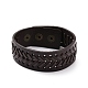 Vintage Cowhide Leather Braided Cord Bracelet for Men(BJEW-A039-02B)-1