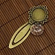 20mm Clear Domed Glass Cabochon Cover for Antique Bronze DIY Alloy Portrait Bookmark Making(DIY-X0125-AB-NR)-3