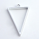 Rack Plating Alloy Triangle Open Back Bezel Pendants(X-PALLOY-S047-09B-FF)-2