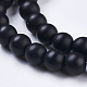 Chapelets de perles en pierre noire synthétique(G-R345-6mm-38-1)-3